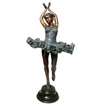 Sculpture de danseuse en bronze BRZ0751 ( H .185 x L :83 Cm ) Poids : 0 Kg 