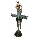 Sculpture de danseuse en bronze BRZ0751 ( H .185 x L :83 Cm ) Poids : 100 Kg 