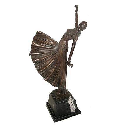Sculpture de danseuse en bronze BRZ1036/SM122 ( H .51 x L :25 Cm ) Poids : 0 Kg 