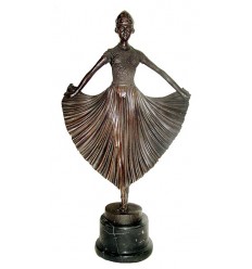 Sculpture de danseuse en bronze BRZ1037/SM099 ( H .53 x L :28 Cm ) Poids :- Kg 