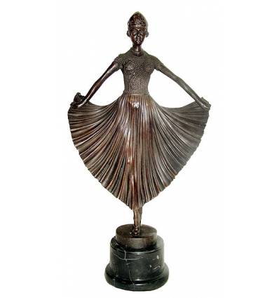 Sculpture de danseuse en bronze BRZ1037/SM099 ( H .53 x L :28 Cm ) Poids : 0 Kg 