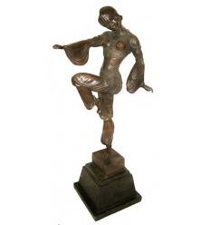 Sculpture de danseuse en bronze BRZ1038/SM097 ( H .51 x L : Cm ) Poids : - Kg 