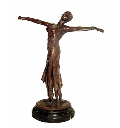Sculpture de danseuse en bronze BRZ1041/SM031 ( H .40 x L :30 Cm ) Poids : 0 Kg 