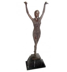 Sculpture de danseuse en bronze BRZ1042/SM129 ( H .63 x L : Cm ) Poids : - Kg 