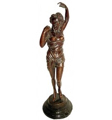 Sculpture de danseuse en bronze BRZ1044/SM021 ( H .43 x L : Cm ) Poids : - Kg 