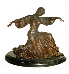 Sculpture de danseuse en bronze BRZ1046/SM050 ( H .30 x L :35 Cm ) Poids : 0 Kg 