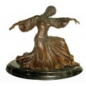 Sculpture de danseuse en bronze BRZ1046/SM050 ( H .30 x L :35 Cm ) Poids : - Kg 