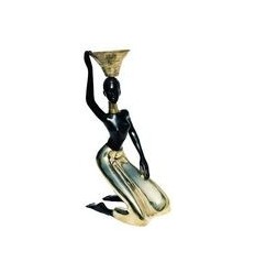 Sculpture africaine en bronze BRZ0007-34 ( H .86 x L :28 Cm ) Poids : 17 Kg 