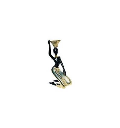 Sculpture africaine en bronze BRZ0007-34 ( H .86 x L :28 Cm ) Poids : 17 Kg 