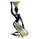 Sculpture africaine en bronze BRZ0007-34 ( H .86 x L :28 Cm ) Poids : 17 Kg 