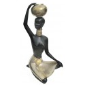 Sculpture africaine en bronze BRZ0008-25 ( H .64 x L : Cm ) Poids : 11 Kg 