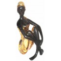 Sculpture africaine en bronze BRZ0010 ( H .38 x L :20 Cm ) Poids : 5 Kg 