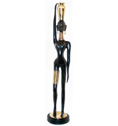 Sculpture africaine en bronze BRZ0013N-25 ( H .76 x L : Cm ) Poids : 3 Kg 