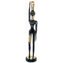 Sculpture africaine en bronze BRZ0013N-25 ( H .76 x L : Cm ) Poids : 3 Kg 