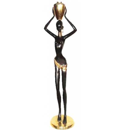 Sculpture africaine en bronze BRZ0015 ( H .157 x L : Cm ) Poids : 22 Kg 