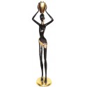 Sculpture africaine en bronze BRZ0015-LAMP ( H .157 x L : Cm ) Poids : 22 Kg 