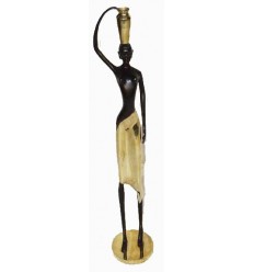 Sculpture africaine en bronze BRZ0016-65 ( H .162 x L : Cm ) Poids : 28 Kg 