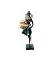Sculpture africaine en bronze BRZ0025C-51 ( H .130 x L : Cm ) Poids : 2 Kg 