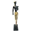 Sculpture africaine en bronze BRZ0054 ( H .82 x L : Cm ) Poids : 9 Kg 