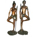 Sculpture africaine en bronze BRZ0279-36 ( H .91 x L :88 Cm ) Poids : 22 Kg 