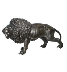 Lion en bronze BRZ0269 ( H .130 x L :200 Cm ) Poids : 250 Kg 