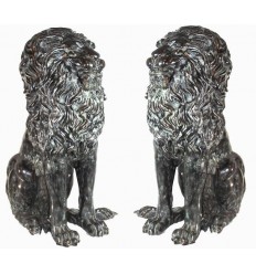 Lion en bronze BRZ87v ( H . x L : Cm ) Poids : Kg 