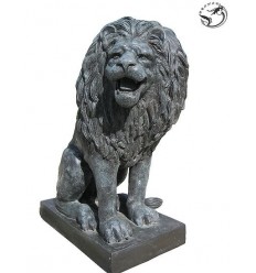 Lion en bronze BRZ410 ( H .120 x L :100 Cm ) Poids : 350 Kg 