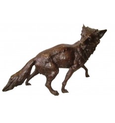 Renard en bronze BRZ1137 ( H .58 x L :99 Cm ) Poids : 28 Kg 