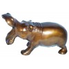 hippopotame en bronze BRZ0050 ( H .28 x L .46 Cm ) Poids : 6 Kg 