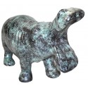 hippopotame en bronze BRZ0050V ( H .28 x L .46 Cm ) Poids : 6 Kg 