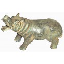 hippopotame en bronze BRZ0206V ( H .17 x L .27 Cm )