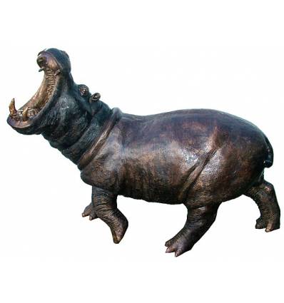 hippopotame en bronze BRZ1331 ( H .122 x L .172 Cm ) Poids : 115 Kg 