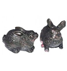 lapin en bronze BRZ0598 ( H .10 x L .10 Cm ) Poids : 0.7 Kg 