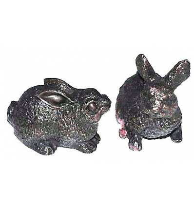 lapin en bronze BRZ0598 ( H .10 x L .10 Cm ) Poids : 1 Kg 