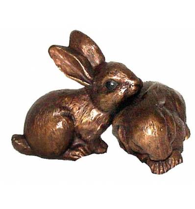 lapin en bronze BRZ0600 ( H .15 x L .15 Cm ) Poids : 2 Kg 