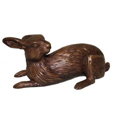 lapin en bronze BRZ0996 ( H .9 x L .23 Cm ) Poids : 1 Kg 