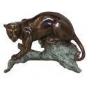 léopard en bronze BRZ0670mv ( H . 20 x L . 30Cm )