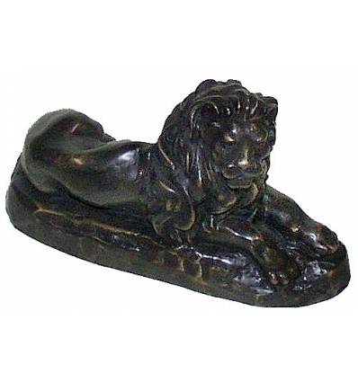 lion en bronze BRZ0578 ( H .12 x L .22 Cm ) Poids : 2 Kg 