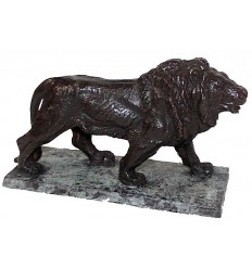 lion en bronze BRZ0907-SM ( H .18 x L .24 Cm ) Poids : 3.8 Kg 