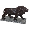 lion en bronze BRZ0907-SM ( H .18 x L .24 Cm ) Poids : 3.8 Kg 