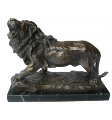 lion en bronze BRZ1263/SM382 ( H .30 x L .38 Cm ) Poids : 11 Kg 