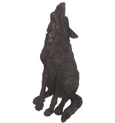 loup en bronze BRZ0959 ( H .101 x L .76 Cm )