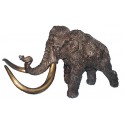 mammouth en bronze BRZ0375 ( H .30 x L .50 Cm ) Poids : 7.5 Kg 
