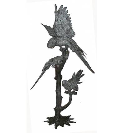 perroquet en bronze BRZ0960 ( H .163 x L :101 Cm ) Poids : 48 Kg 