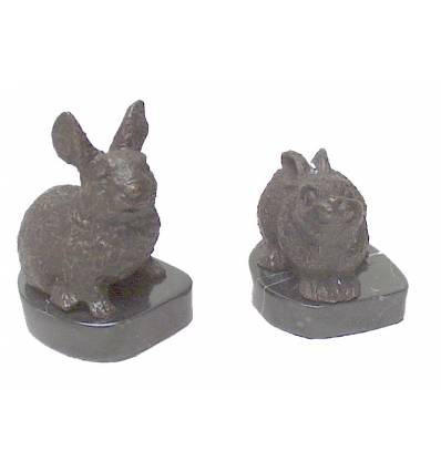 lapin en bronze BRZ0598-SM ( H .13 x L .10 Cm ) Poids : 1 Kg 