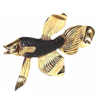 poisson en bronze BRZ0024-22 ( H .55 x L :66 Cm ) Poids : 11 Kg 