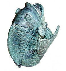 poisson en bronze BRZ0213v-23 ( H .58 x L .38 Cm )