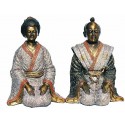 Couple de japonnais en bronze BRZ0041-11  ( H .28 x L : Cm )  Poids : 8 Kg 