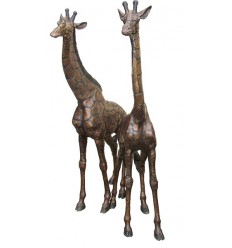 Girafe en bronze BRZ1159 ( H .167 x L :94 Cm ) Poids : 82 Kg 