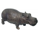 Hippopotame en bronze BRZ0667 ( H .48 x L :91 Cm ) Poids : 33 Kg 